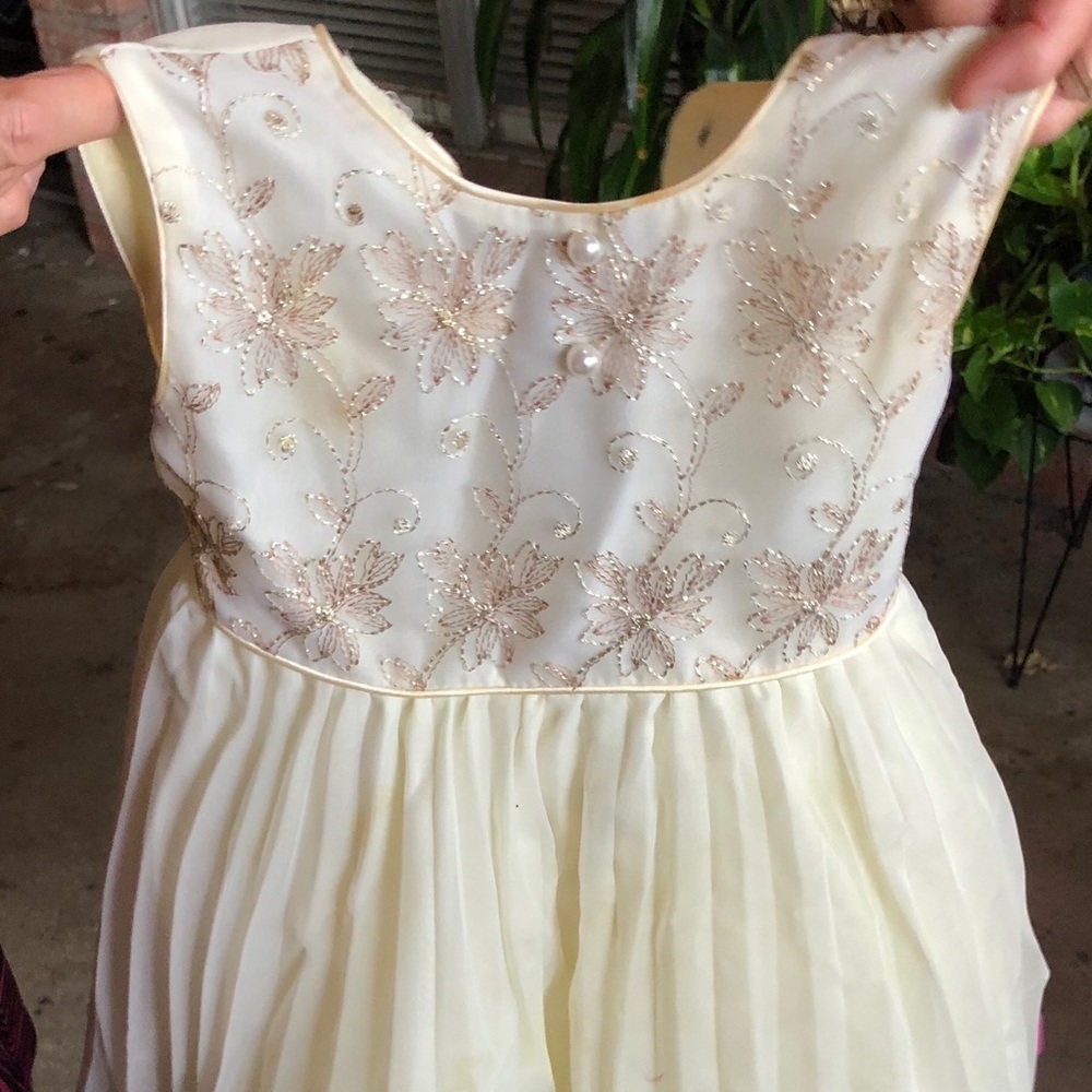 Cream Formal Girls Dress